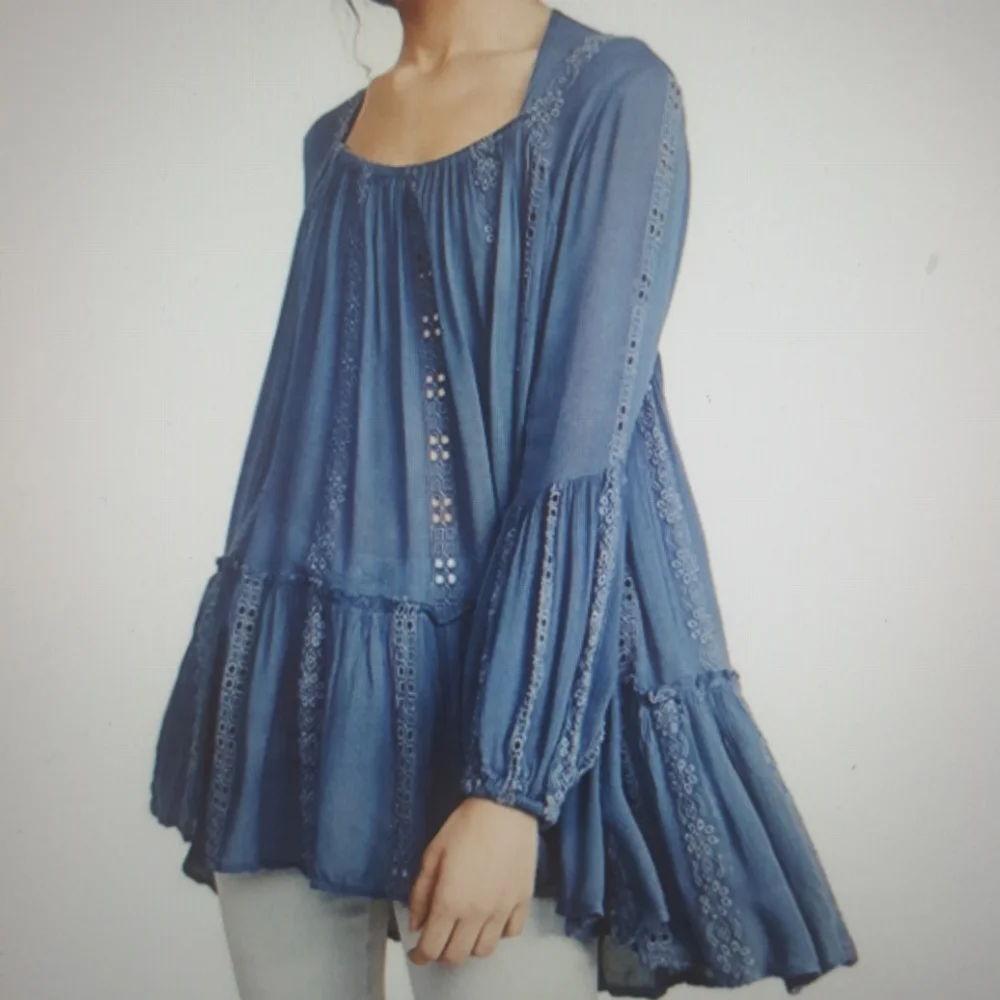 Free People NWOT Kiss Kiss Tunic Top  Sz Small - Picture 6 of 14